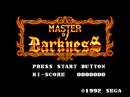 Master of Darkness (Europe) Title Screen